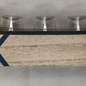 NEW Horizon Group Unique Canoe Shot Glass Holder Length 9.5" Width 3.25" Holds 3